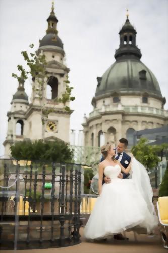 The rooftop is perfect setting for a small, intimate ceremony!